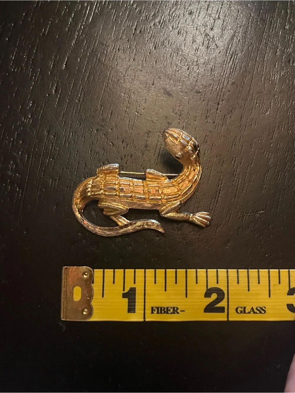 Vintage Gold Lizard Reptile Pin